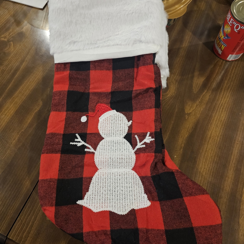 Red and Black Plaid  Christmas Stockings. $15 Each